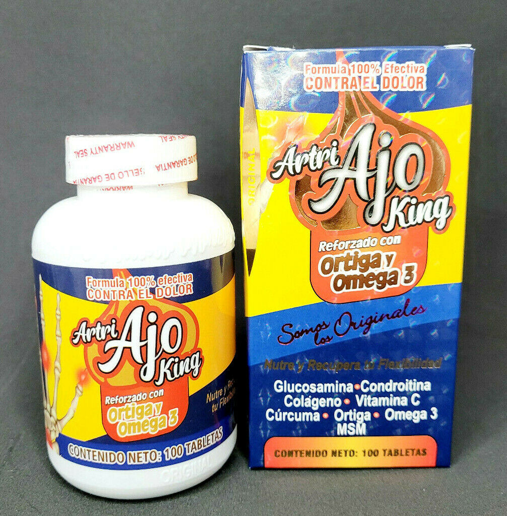 Artri King Ajo Ortiga Y Omega 3 Artriking 100 Tablets Arthritis Joints Osteoporo 5733